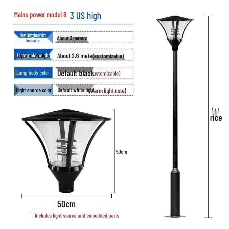 Waterproof Solar LED Landscape Light for Courtyard, Park, and Villa