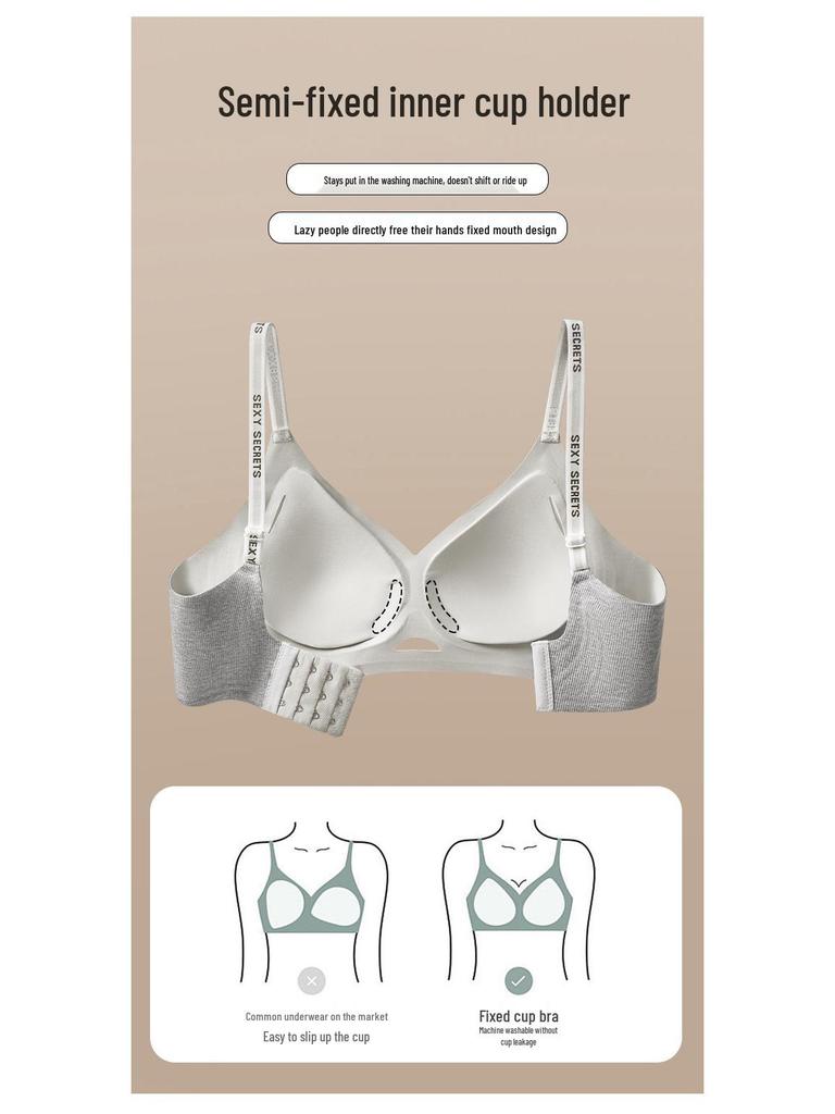 Seamless Wire-Free Bra: Soft, Breathable, Side Support for Beautiful Back and Enhanced Small Bust.