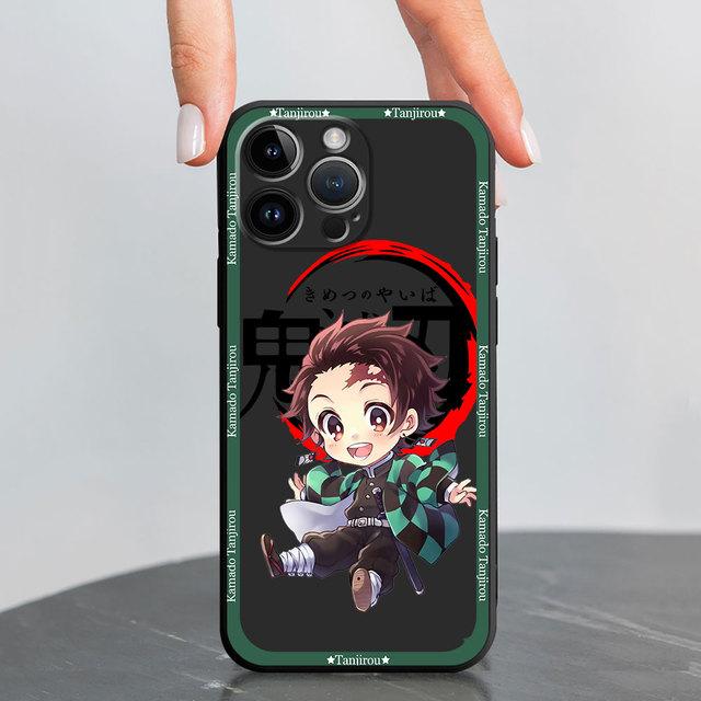 

Роскошный черный мягкий чехол для телефона Iphone 13 Pro Xs X 11 12 Mini Se 8 Plus 7 6s Xr 14 Pro Max 13mini 11, чехол Demon Slayer Anime iPhone 12