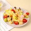 Mini Cartoon Plastic Fruit Fork Picks Children Snack Cake Dessert Pick Toothpick Bento Lunches Party Decoration
