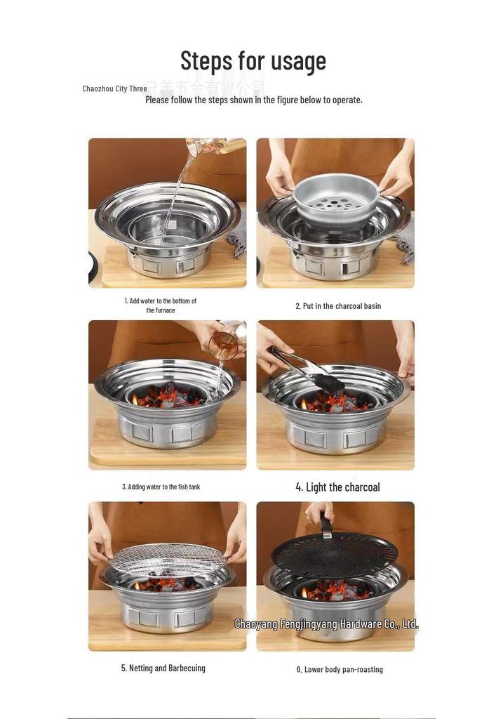 Portable Indoor/Outdoor Smokeless BBQ Grill & Charcoal Stove