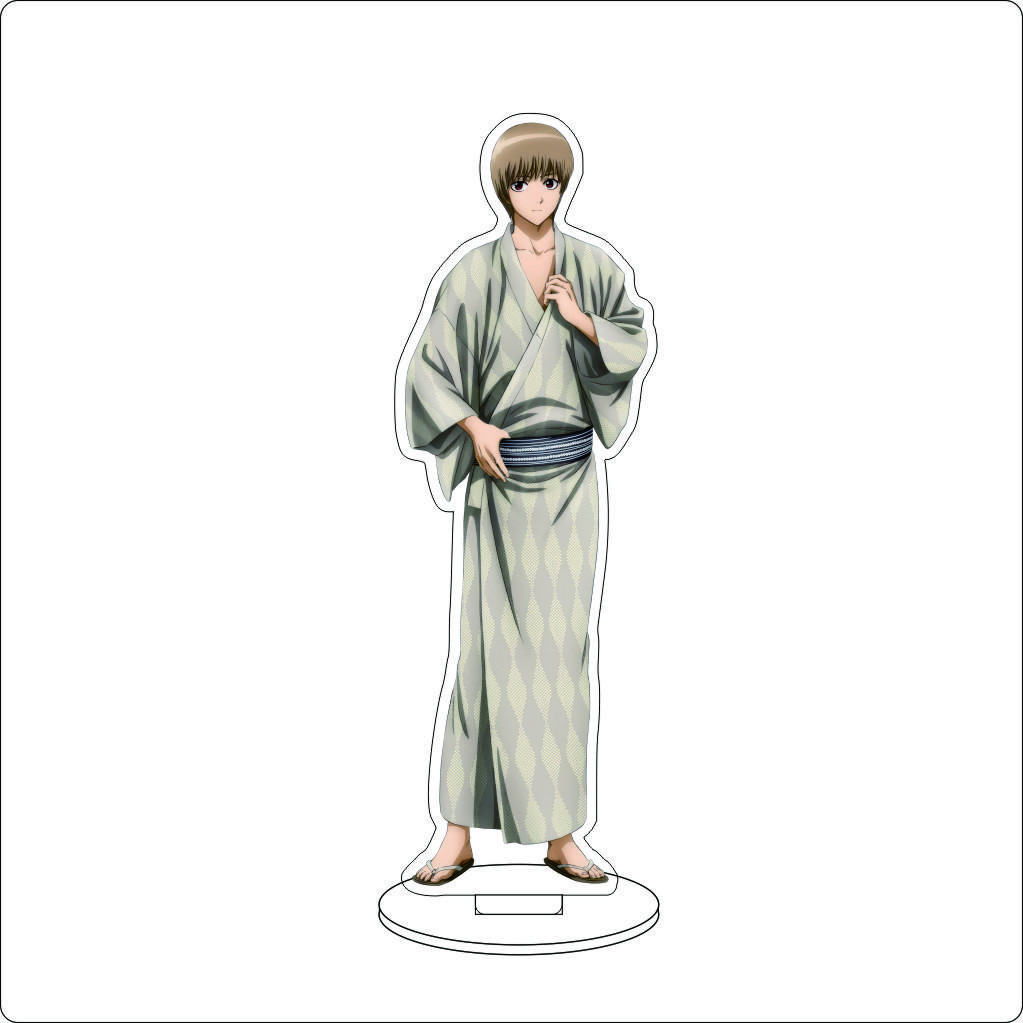 16CM Anime Gintama Cosplay Acrylic Stand Ornaments Kagura Kondou Isao Katsura Kotarou Sakata Gintoki Figure Stand Gifts