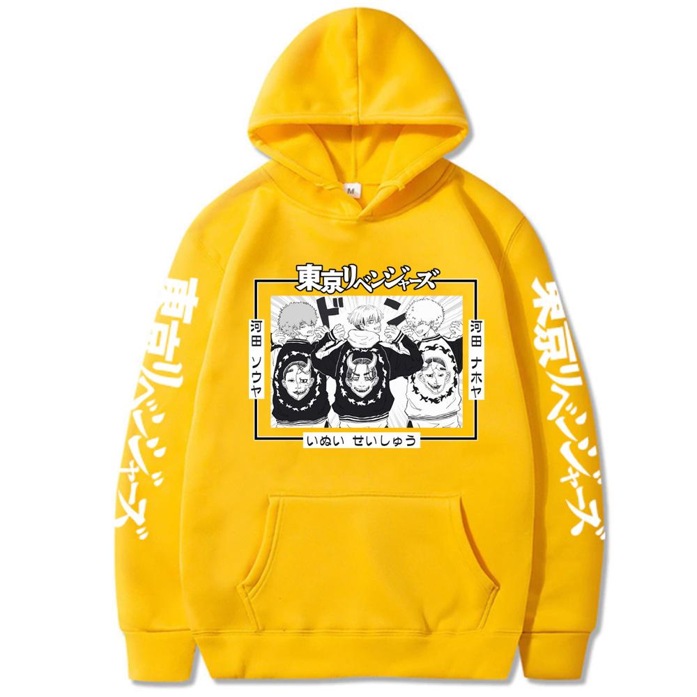 Tokyo Revengers Kawata Soya Hoodies Men Long Sleeve Hooded Sweatshirts Unisex Casual Streetwear Y2K Fashion Clothing