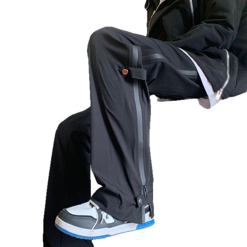 Functional charging pants men's spring and summer new thickened hiking pants American tooling sports high street straight casual pants