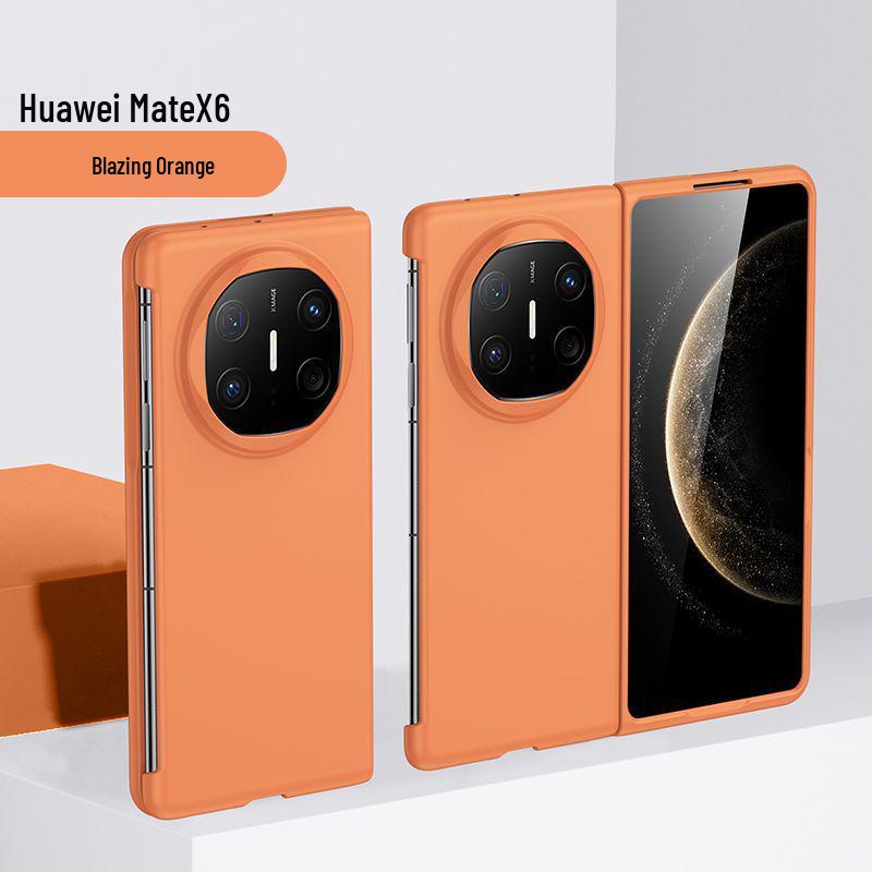 

MateX6 Folding Screen Flip PC Skin Case: Dual-Section, Full-Coverage, Anti-Drop Protective Cover for Men and Women Huawei Mate X6 оранжевый