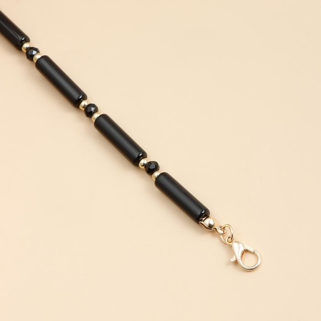 Adjustable Glass Bead Zircon Clavicle Necklace with Heart Designs for Women Fashion Jewelry Gift Ideas