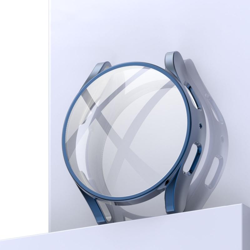 Full Coverage Tempered Glass Hard PC for Case Shockproof Watch Bumper for Shell for Watch 5 40mm for Smart Watch