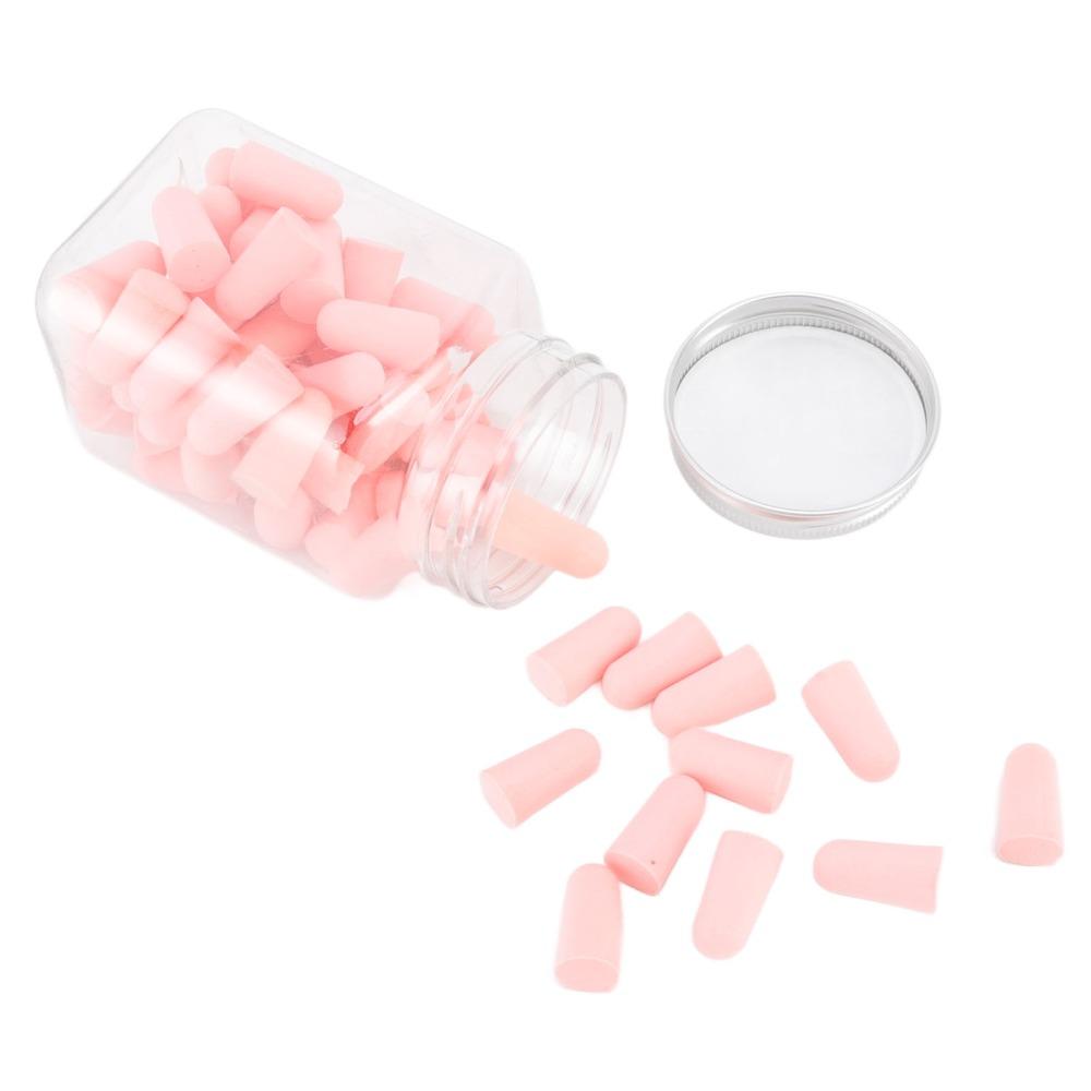 60Pcs Skin-friendly soft texture Foam Ear Plugs Noise Cancelling Earplug Study quiet environment