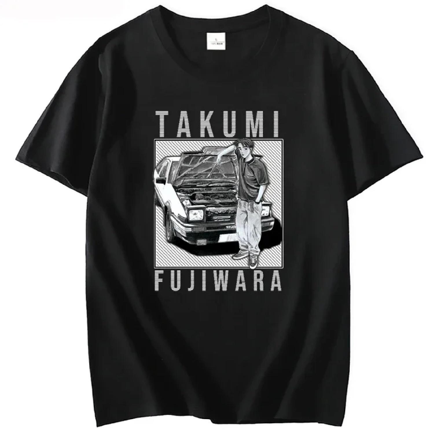 

JDM Japanese Car Tshirt Speed Auto Car Classic T Shirts Initial D Fujiwara Tofu Shop 100% Cotton Men s and Women s T-Shirts XXXXXL