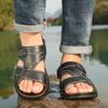 Fashion Men's Summer New Sandals Male Comfortable Slippers Men's Leather Sandals Adult All-match Beach Shoes Non-slip Leather Sandals