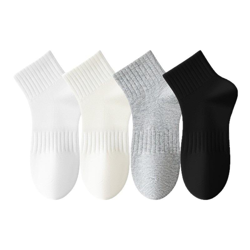 Female Autumn Pure Cotton Sports Badminton Boneless Short Tube Socks