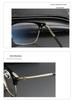 Men's PUNK Retro Titanium Eyebrow Half-Rim Glasses Frame, Large-Face Fit