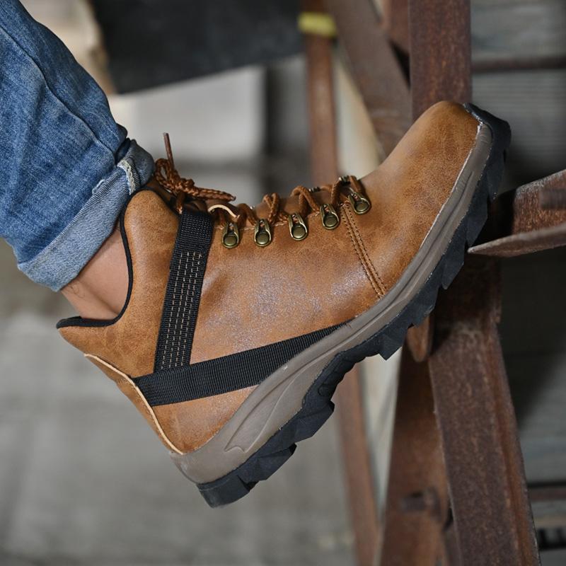 New Fashion Wear-resisting Men Work Safety Boots Anti-smash Anti-puncture Waterproof Boots Indestructible Protective Work Boot