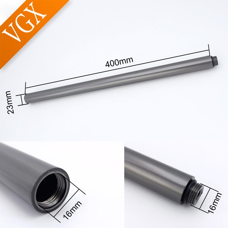 VGX Round Shower Extension Rod Shower Bracket 40cm  Shower Extender Gray Extension Tube Extra Extend Tube Bathroom Accessories