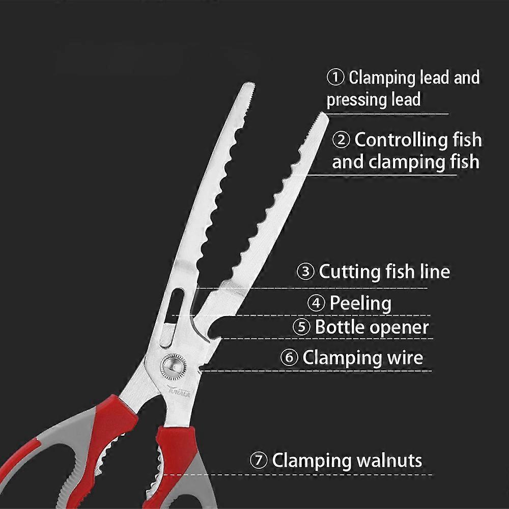 Stainless Steel Fishing Scissors Multifunctional Fishing Line Cutters Anti-slip Fishing Shears