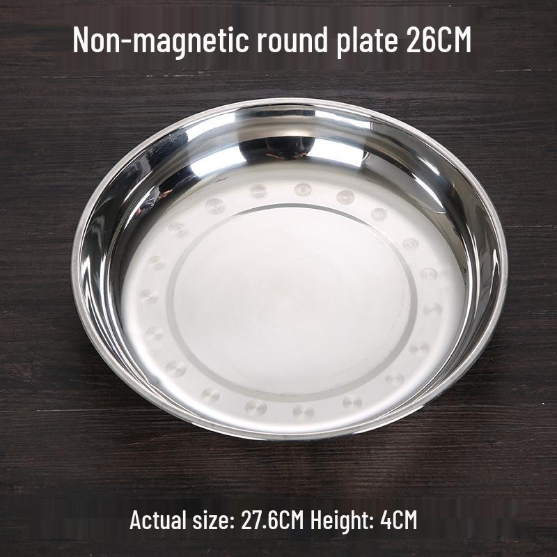 Pogrubiona Płytka Okrągła ze Stali Nierdzewnej do Użytku Domowego - Wszechstronna do Ryb, Ryżu, Grillowania i Liangpi.