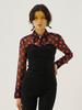 Greedius Polka-Dot Semi-Transparent Blouse