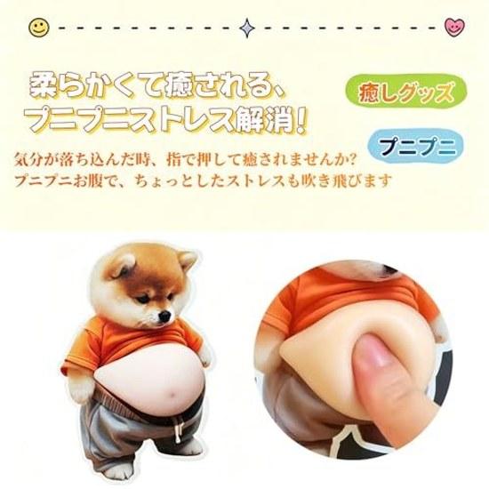 Dorasu 3D three-dimensional Shiba Inu soft belly keychain 2-piece set squeeze cute healing goods stress relief car decoration walletbag charm adults