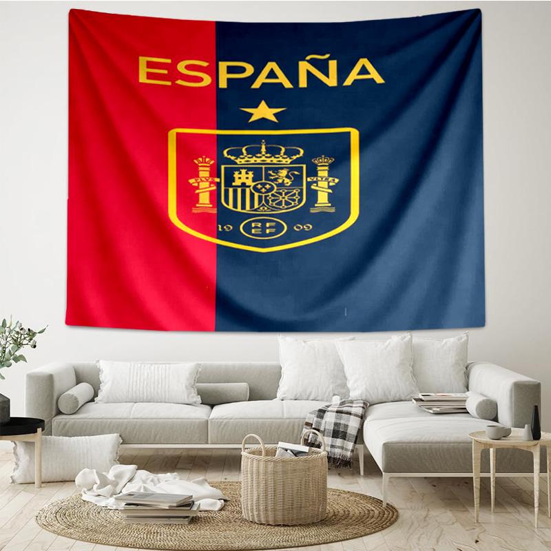 1PC Spain's Royal Emblem Printed Tapestry Room Decoration Wall Hanging for Living Room Bedroom, Dormitory, Birthday and Christmas Gifts