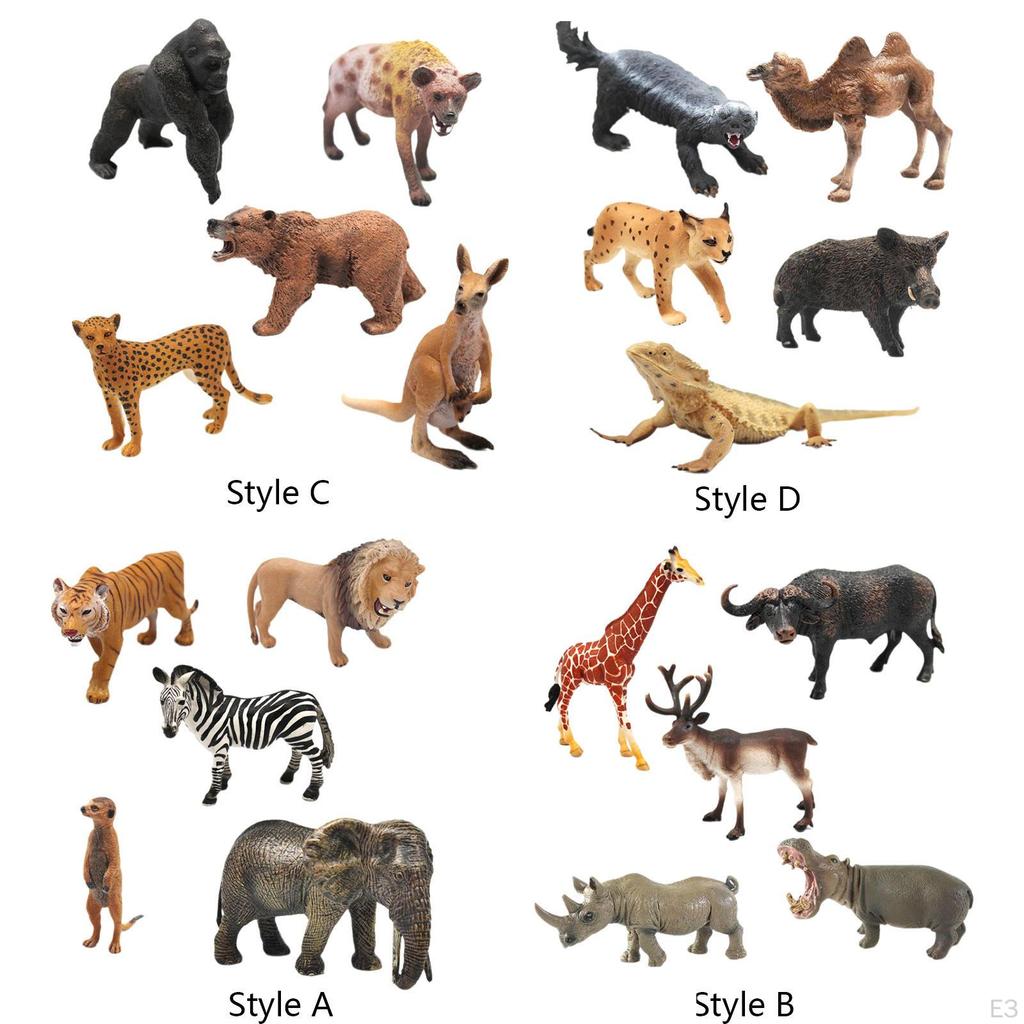 5 Pieces Animal Figures,Simulation Figures,Crafts Ornament Realistic Animals Toy Kids