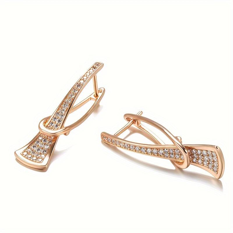1Pair of Elegant Bohemian Faux Cubic Zirconia Ladies Pendant Earrings - The Perfect Gift for Parties and Everyday Wear