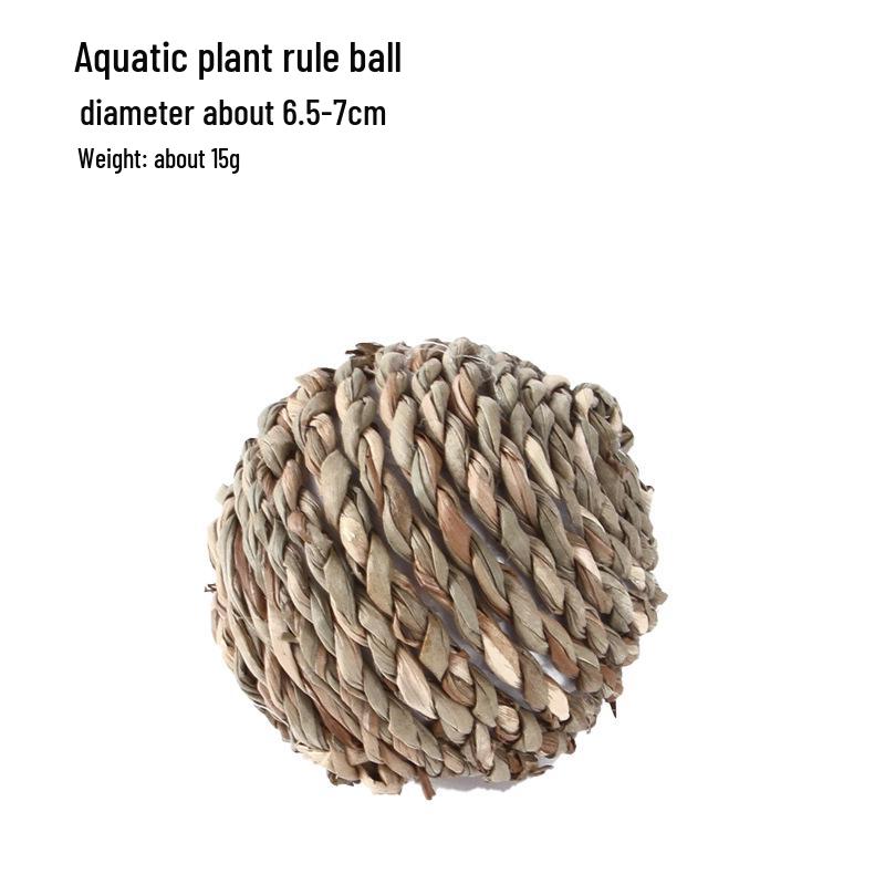 Natural Handmade Woven Rattan Teething and Chew Toy for Rabbits, Hamsters, and Chinchillas - Boredom Relief Ball