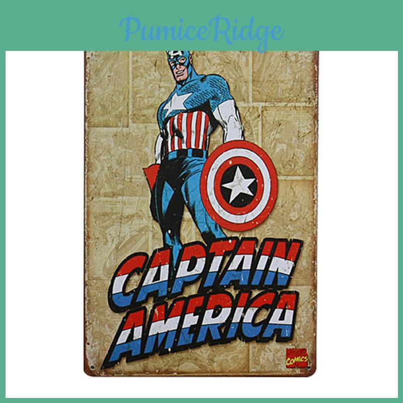 Classic Creative Cartoon Superhero Tin Sign For Bar Pub Home Wall Decor Retro Metal Poster