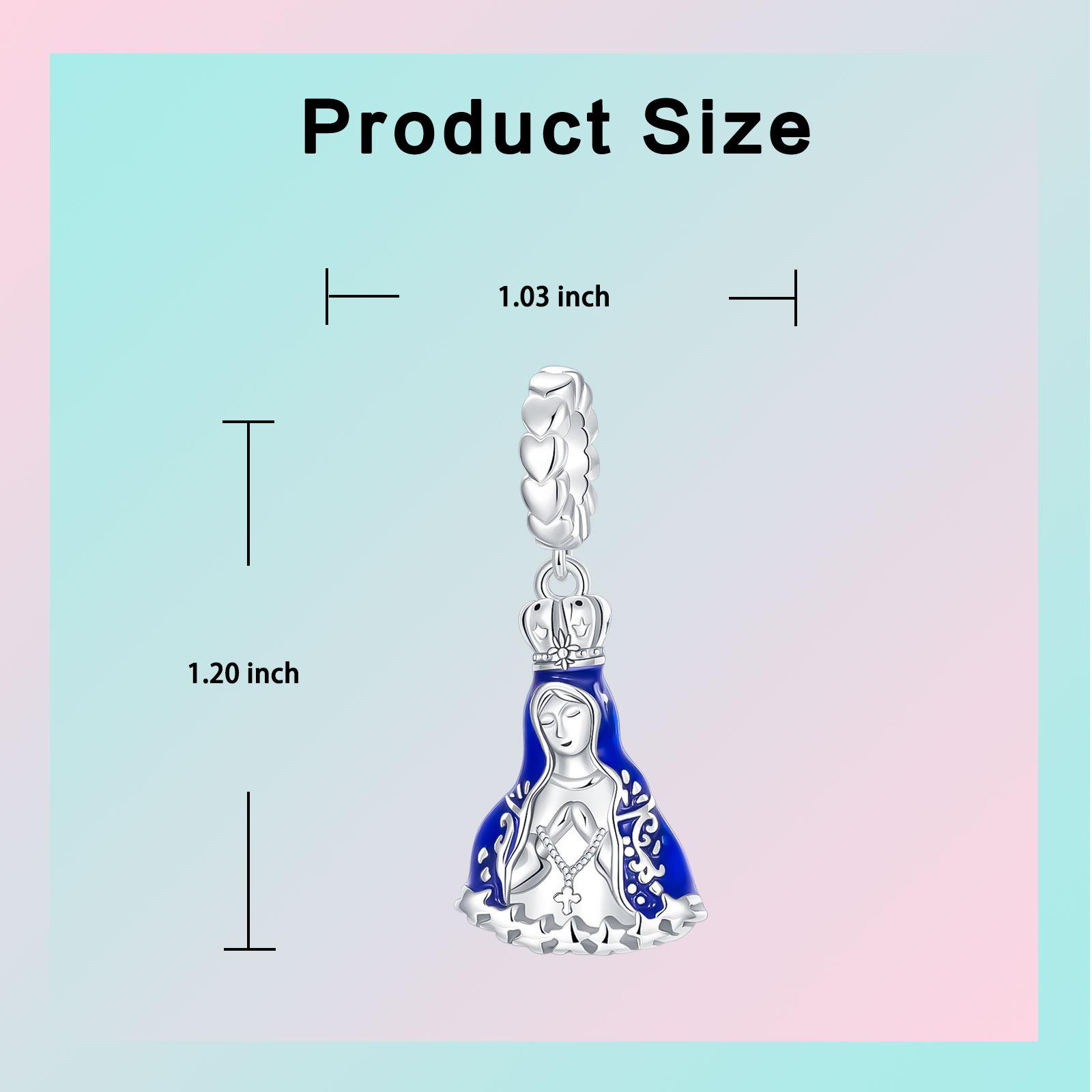 

Copper Blue Nun Cross Crown Charms Pendants Fit 4Mm Hole Diameter Bracelet Diy Bead Ms Jewelry Gift