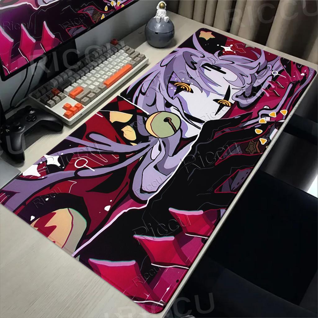 Game The F-freak C-circus Pierrot Mouse Pad Non Slip Rubber Edge Locked Thickened Laptop Gaming Computer Keyboard Aesthetics Rug