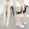Spring and Summer New One-word Buckle Fashion Shut-up Large-size Women's Sandals