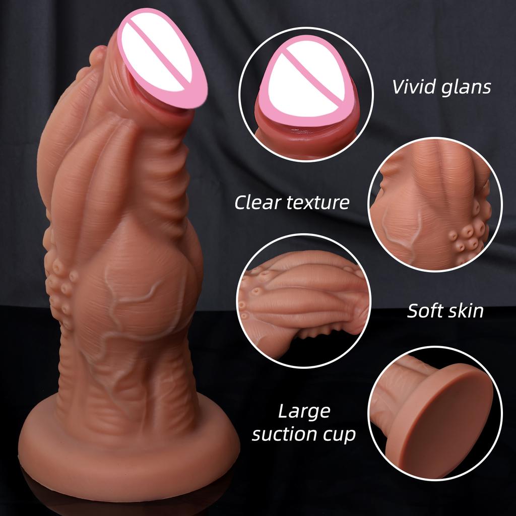 Realistyczne Ogromne Dildo Analne Skóra Ośmiornicy Duży Korek do Pośladków Masażer Punktu G/Prostaty Dilator Penisa Masturbator Anusa Zabawki Seksualne dla Kobiet