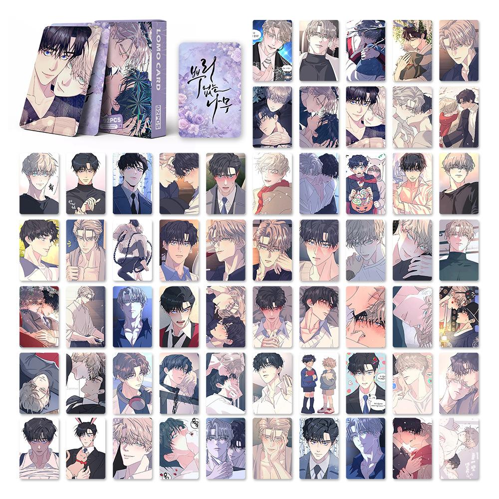 92pcs/set Anime Ye HuaJi Photo Cards Korean Comic Stickers Double-sided LOMO Greeting Card