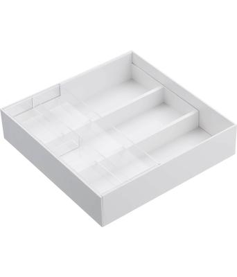 Yamazaki 3382 vysouvací a posuvný zásobník na příbory, bílý, přibl. Š25 x H24,6 - 45 x V5,7 cm Tower Tower Zásuvka Úložný prostor pro příbory Teleskopický