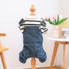 Pet circle pet clothes dog cat clothing clothing striped classic jeans