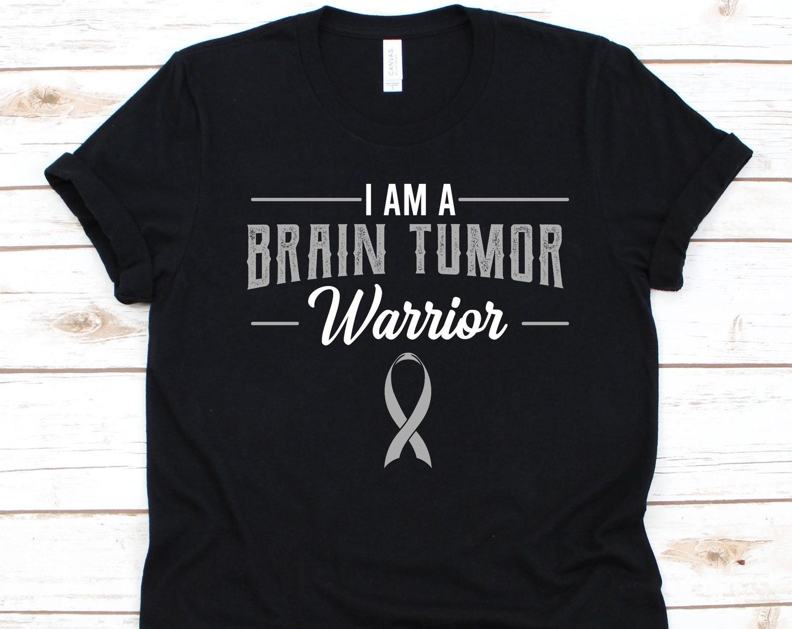 I Am A Brain Tumor Warrior Shirt, Brain Tumor Awareness, Gray Ribbon Design, Brain Tumour Fighter, Intracranial Tumor, Intracranial Neoplasm L