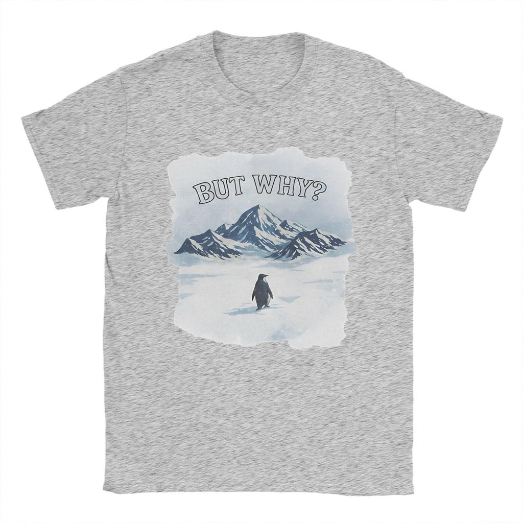 Oversized T Shirt Summer Funny Nihilist Penguin But Why   Hip Hop TShirts  Pure Cotton Tshirt for Unisex Y2K Retro Print Top Tees