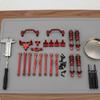 1/16 Scale RC Car Upgrade Steering Link Mount Metal Chassis and Shock Set for Rock
