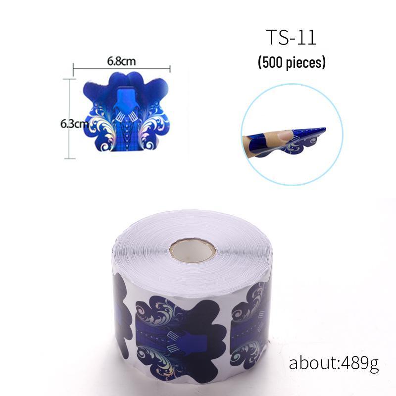 100-Piece French Light Therapy Nail Extension Forms: Butterfly & Horseshoe Designs