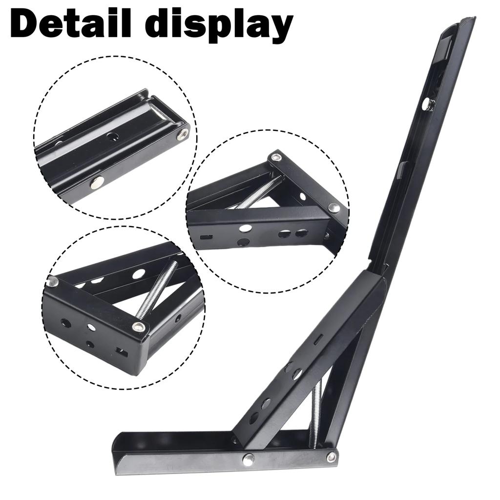 4/8/10/12 Inch Wall Mounted Triangle Folding Angle Bracket Work Bench Table Shelf Bracket Furniture Heavy Support Hardware