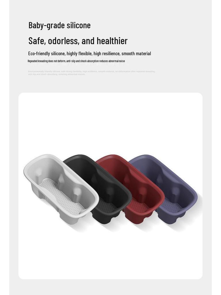 Xiaomi SU7 Silicone Non-slip Shock-absorbing Rear Cup Holder Base for 24 Cars