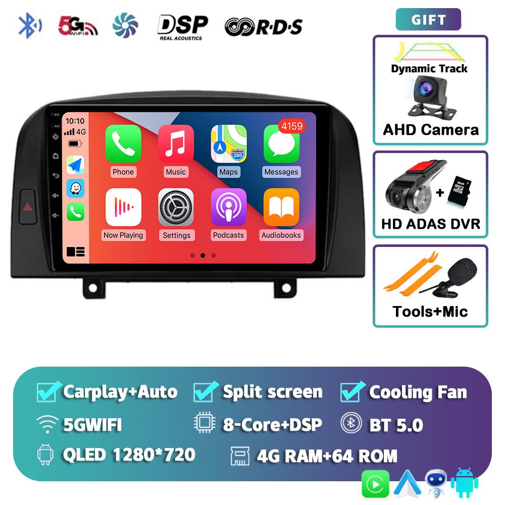 Android 14 Carplay WIFI+4G For Hyundai SONATA NF 2004 2005 2006 2007 2008 Car Radio Multimedia Player Stereo GPS 2DIN Head Unit