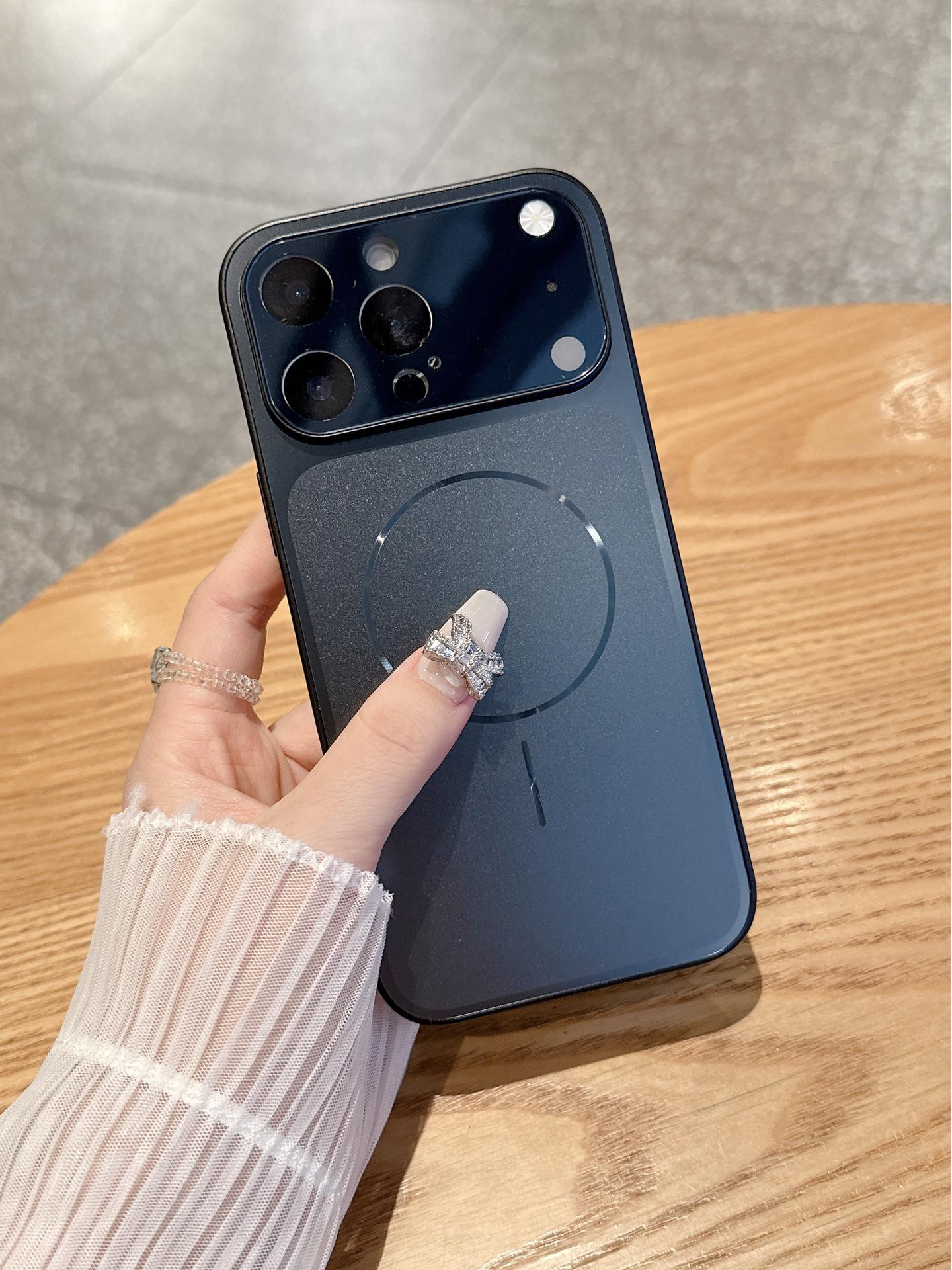 Compatible with Apple 15/16 to 17 Pro Max, Large Window AG Matte Magnetic Phone Case for 14/13. iPhone 16 Pro