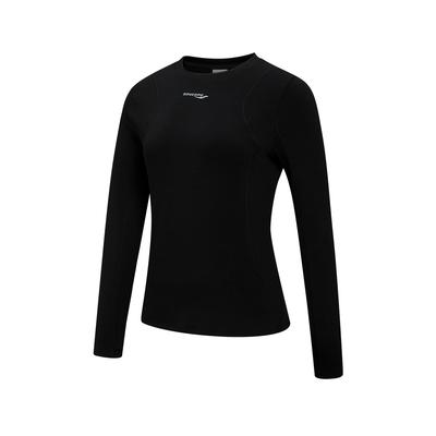 Crew Neck Pullover Long Sleeve Knit Top Women Tops SA1269LT12L-BK001