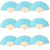 50/24pcs Paper Bamboo Folding Fans Adults Children's Calligraphy Painting Wooden Paper Folding Hand Fan Bride's Wedding Gifts