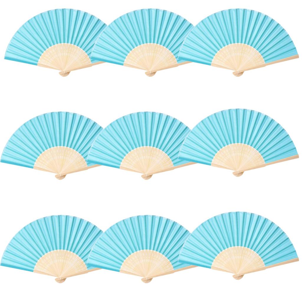 50/24pcs Paper Bamboo Folding Fans Adults Children's Calligraphy Painting Wooden Paper Folding Hand Fan Bride's Wedding Gifts