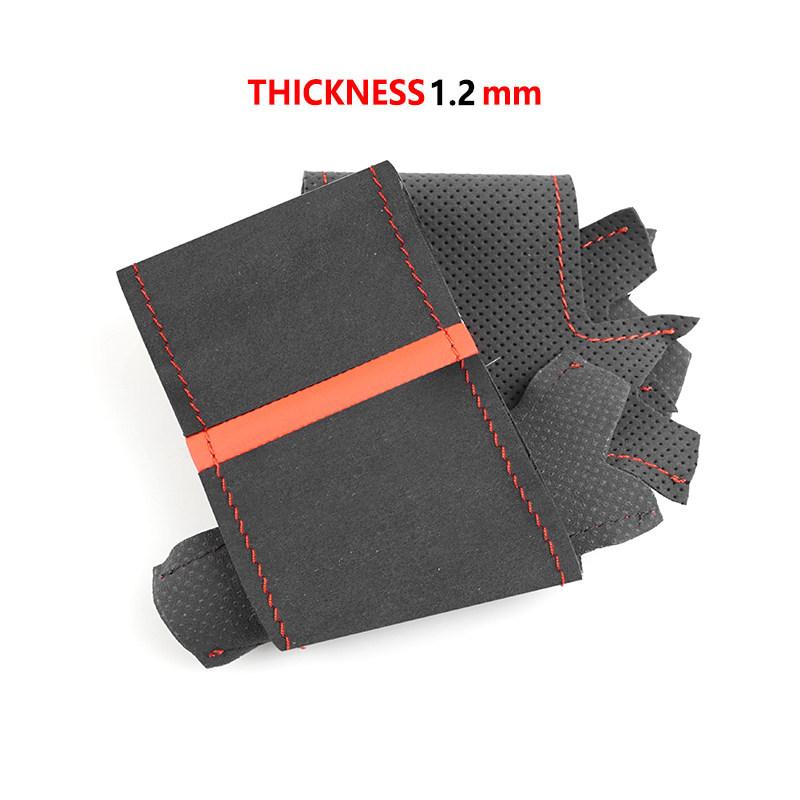 Δερμάτινο κάλυμμα σουέτ τιμονιού αυτοκινήτου για BMW M Sport 1 3 Series E81 E82 E87 E88 M3 E90 E92 E93 2008-2013 X1 E84 2011