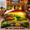 Stardew Valley Custom Name 3Pcs Bedding Set 1 Bed Sheet 2 Pillowcases Bedroom Home Decor