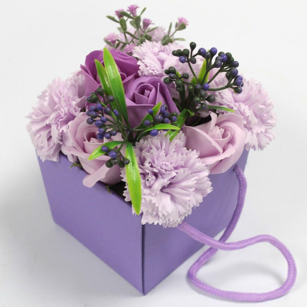 Bouquet de Fleurs Savon, Rose Lavande et Œillet