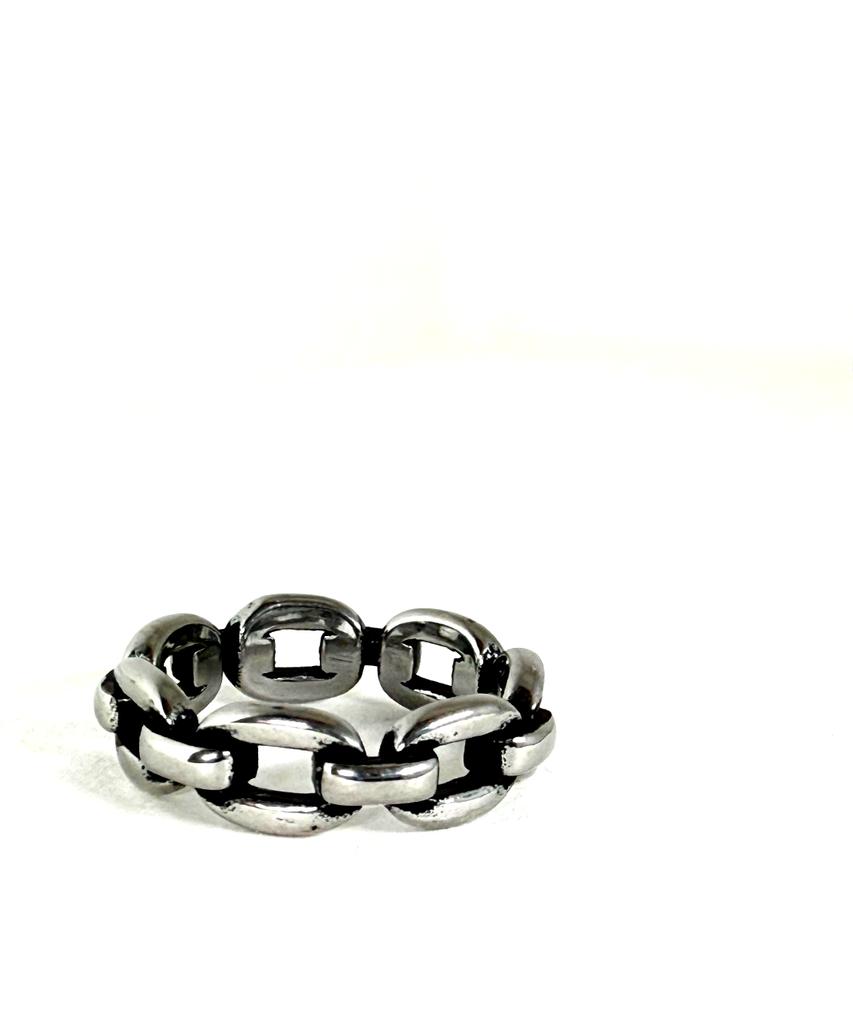 Glory_Arden [Unisex] Vintage Chain-Shaped Surgical Steel Ring / Gsor-006