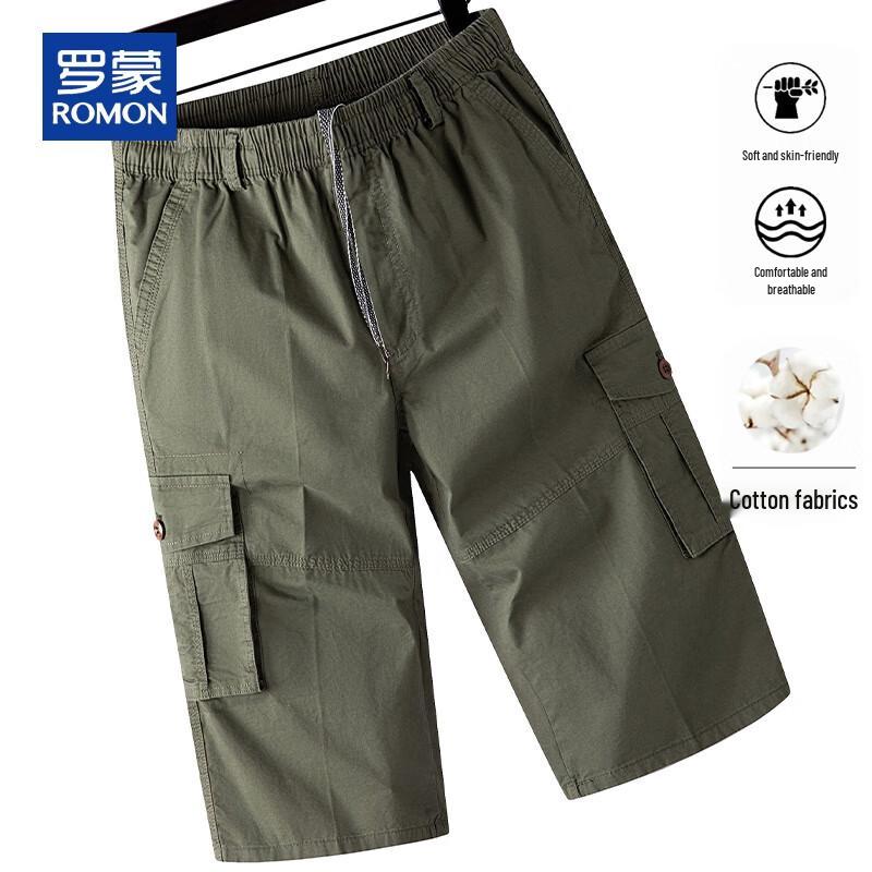 

Romon Men s Pure Cotton Casual Workwear Shorts 4XL